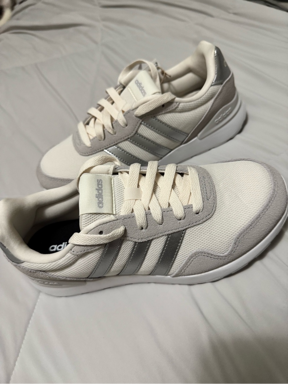 adidas Women Cream & Silver Casual Sneakers